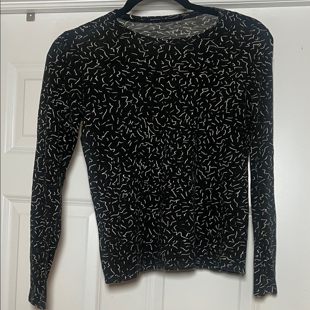 Proenza Schouler Black and White Abstract Top